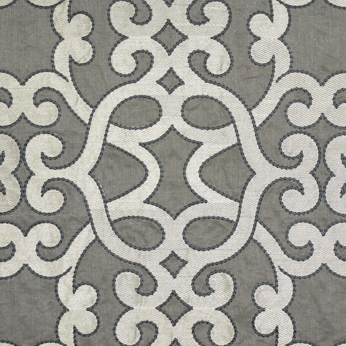 AMBOISE LINEN EMBROIDERY_ ZINC