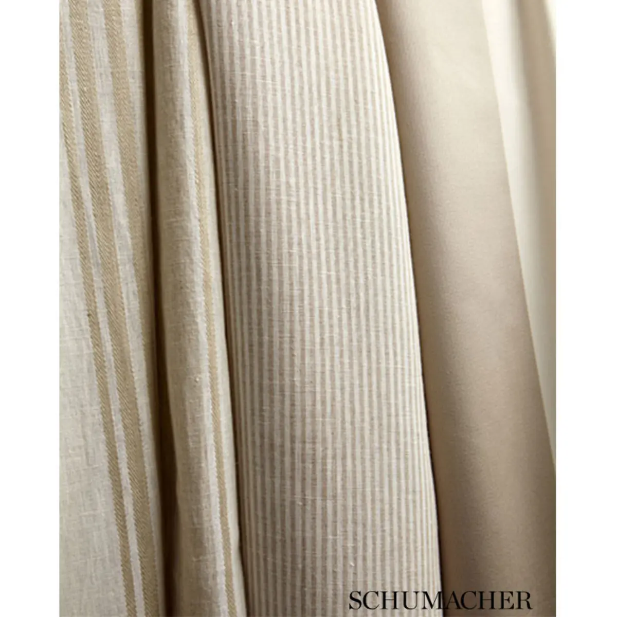 WESLEY LINEN TICKING STRIPE_ UMBER