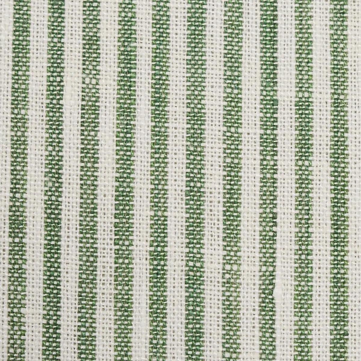 WESLEY LINEN TICKING STRIPE_ GREEN