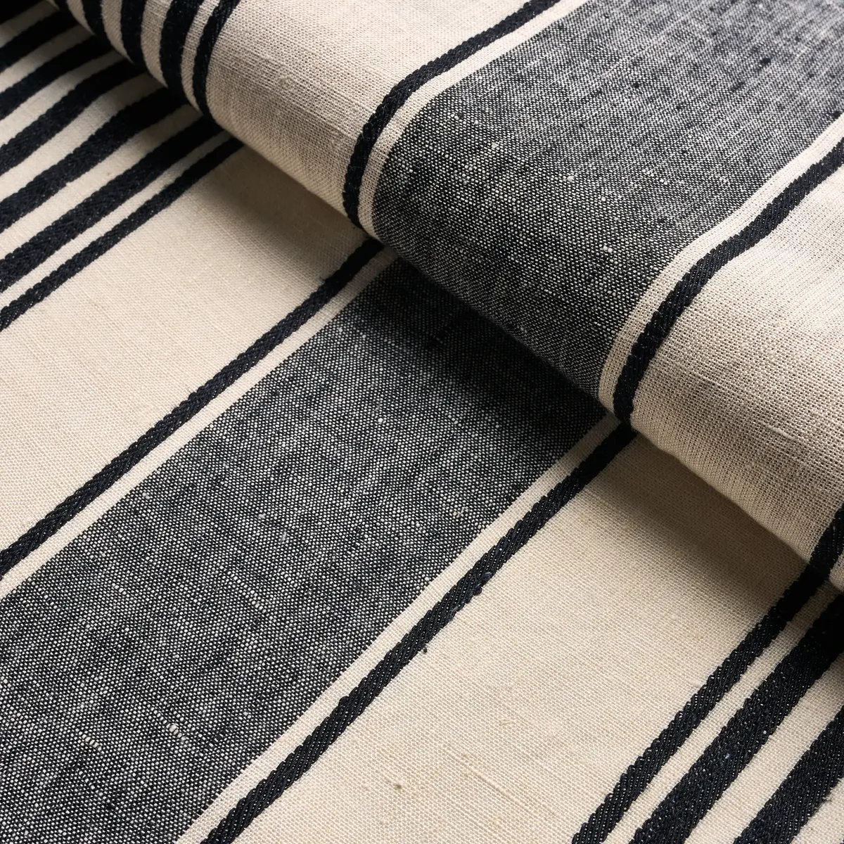 SUMMERVILLE LINEN STRIPE_ BLACK