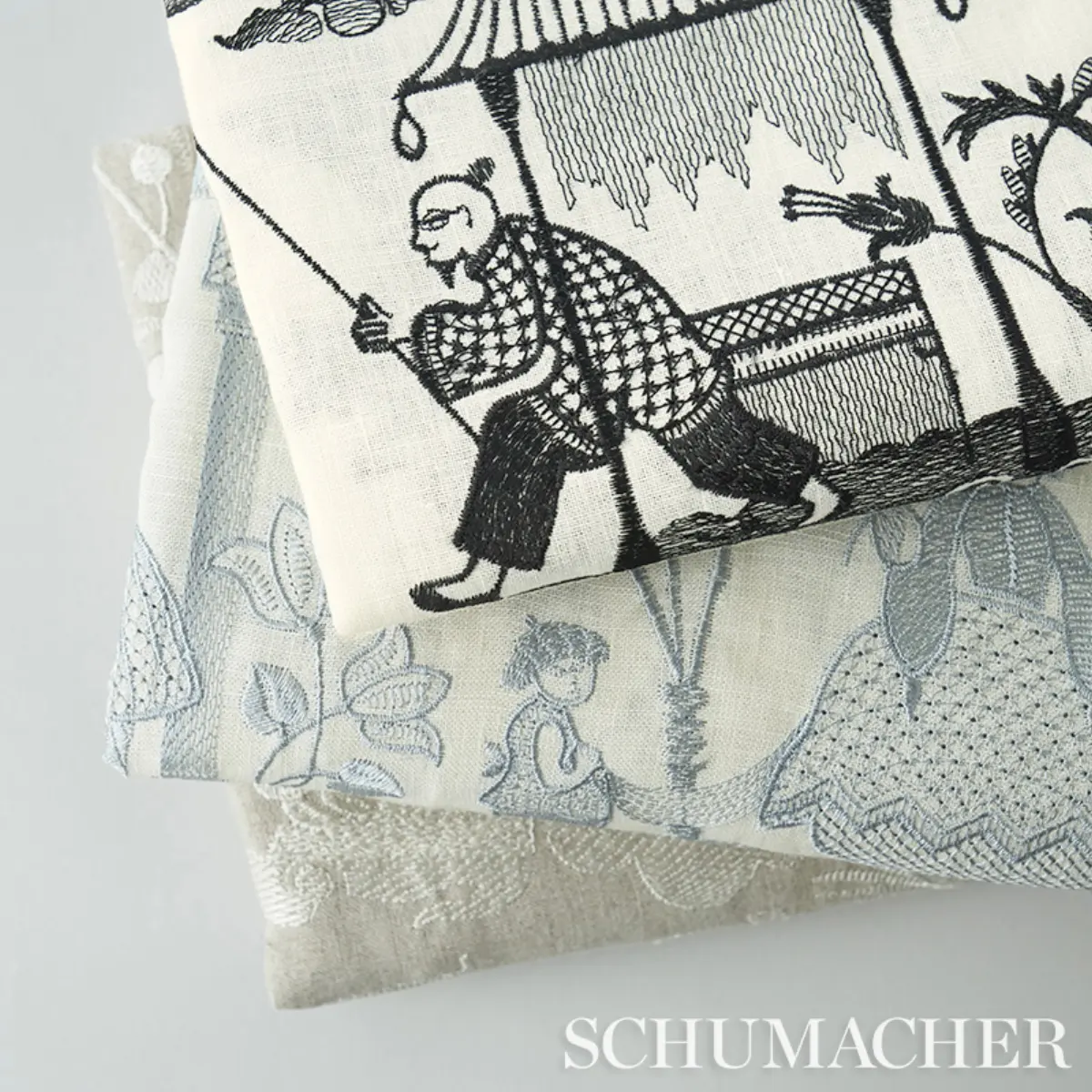 Bassano Embroidered Toile_ BLACK