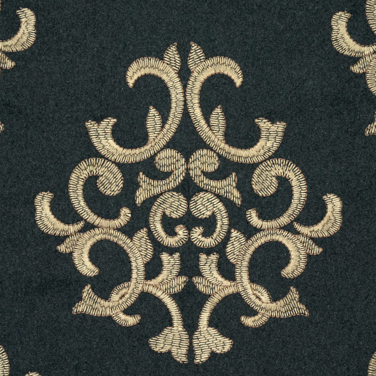 Byron Embroidered Wool_ CHARCOAL