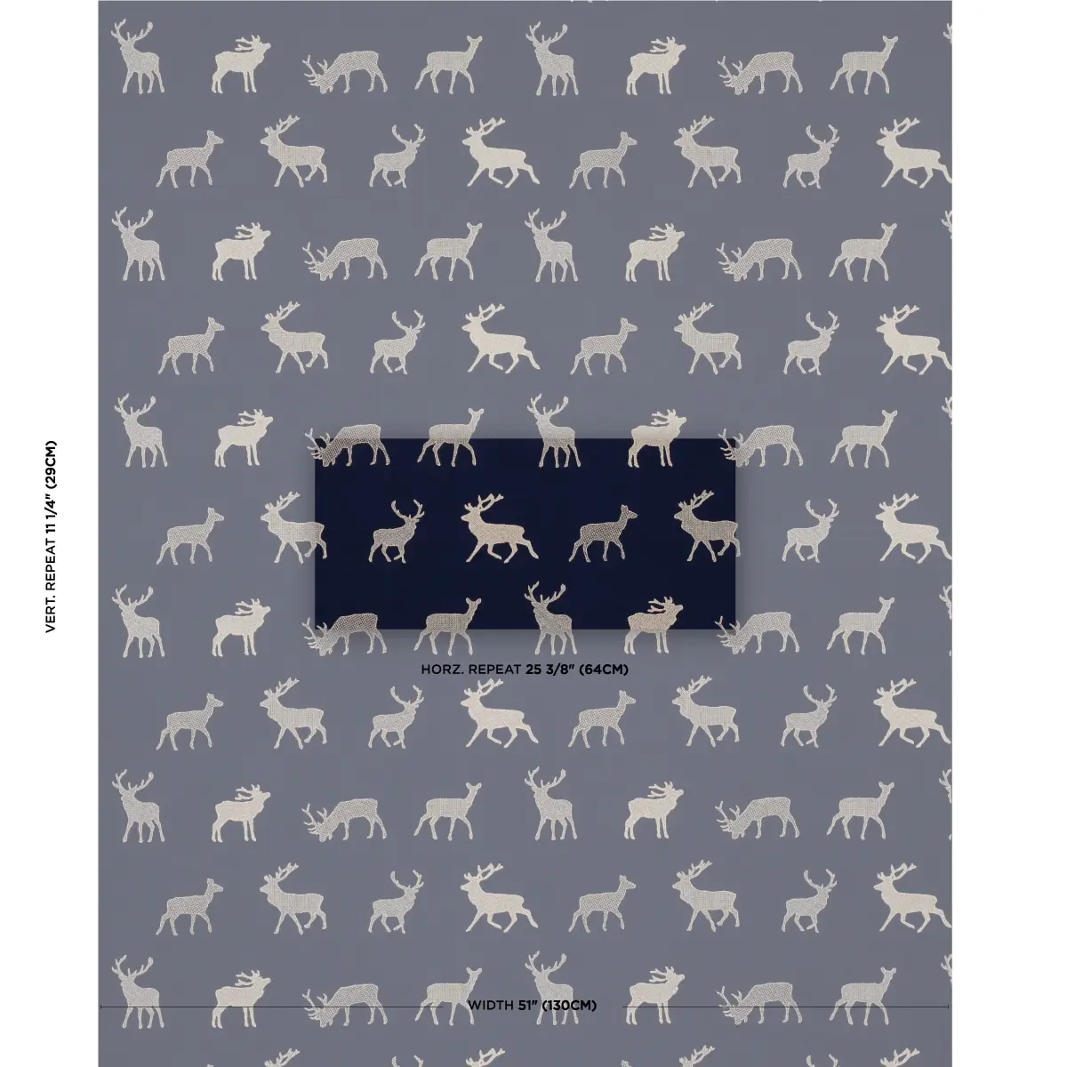 CARIBOU EMBROIDERY_ NAVY