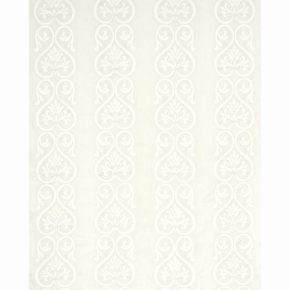 MEDICI EMBROIDERED SHEER_ BLANC