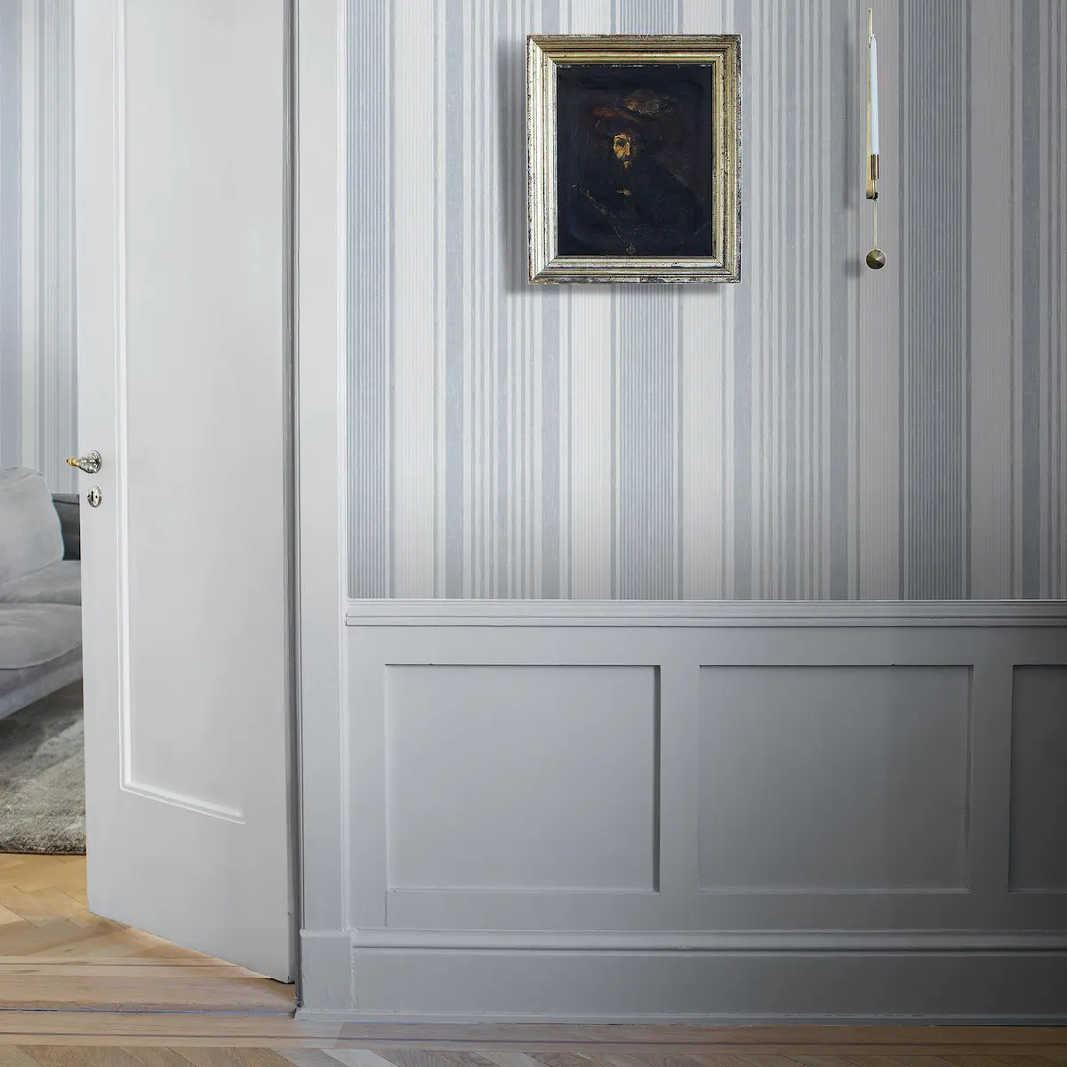 LINEN STRIPE BY BORÅSTAPETER_ BLUE