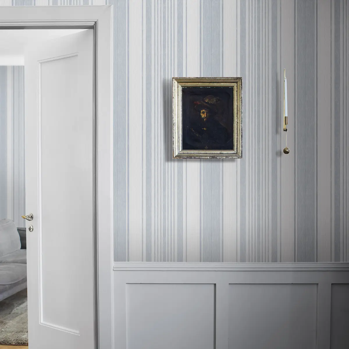 LINEN STRIPE BY BORÅSTAPETER_ BLUE