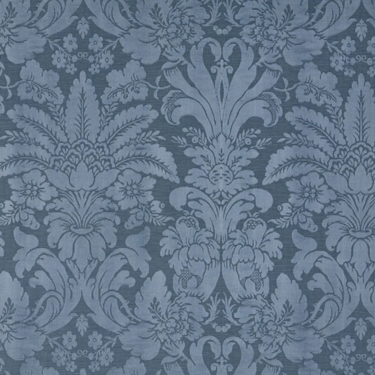 COLETTE LINEN/SILK DAMASK_ INDIGO