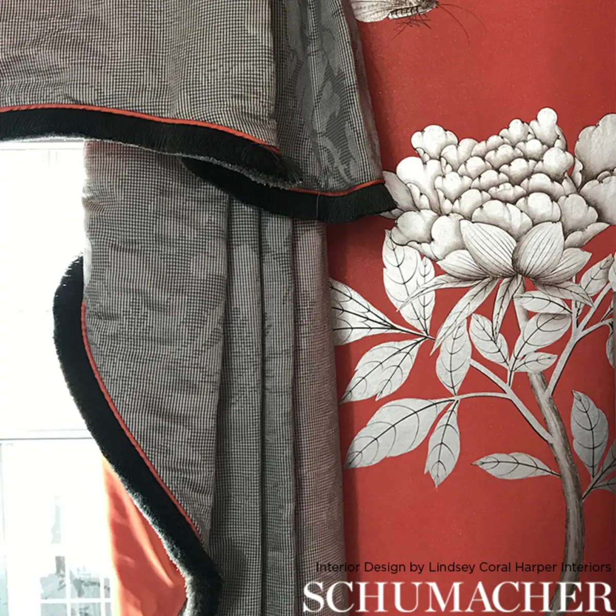 COLETTE LINEN/SILK DAMASK_ CHARCOAL