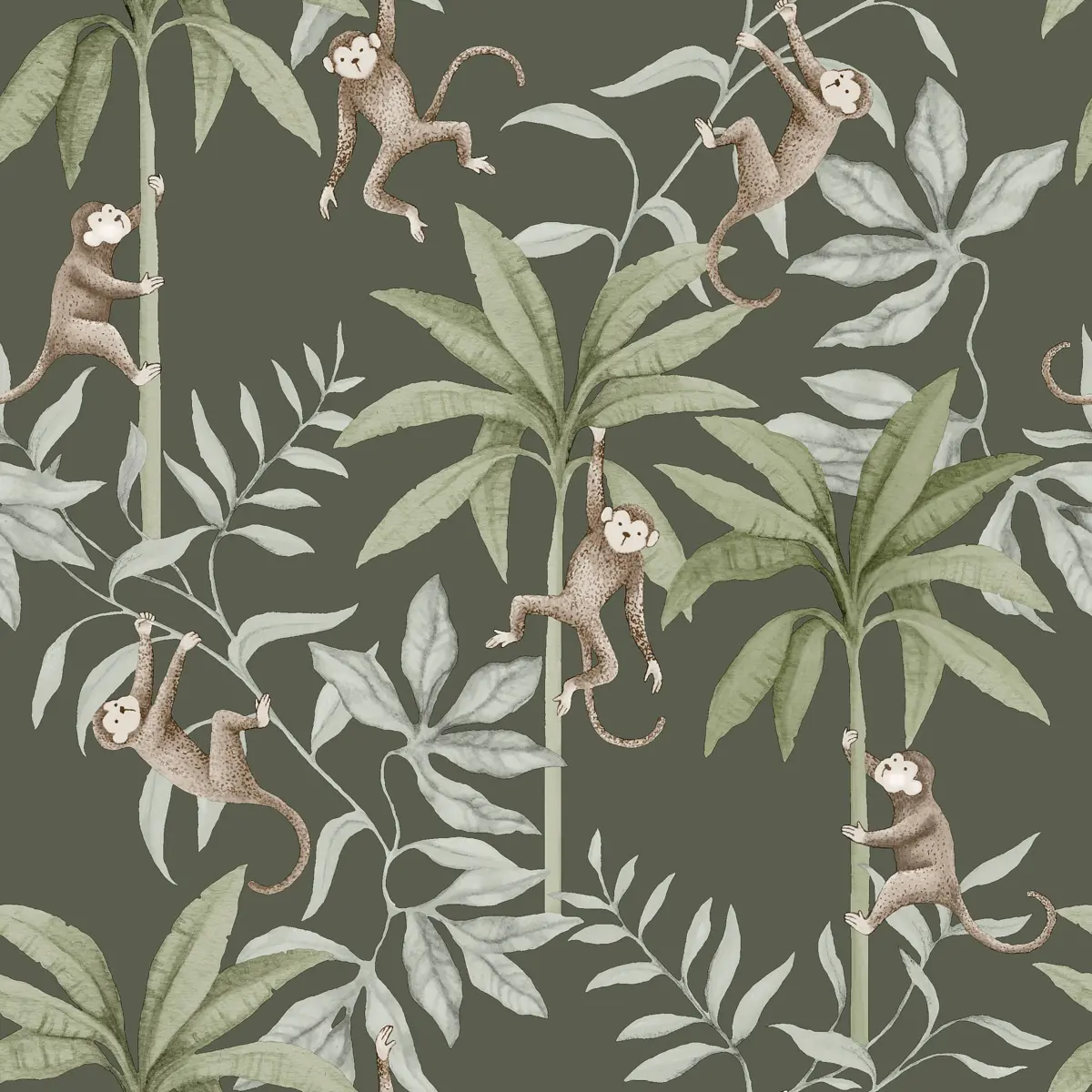 JUNGLE FRIENDS_ PEWTER GREEN