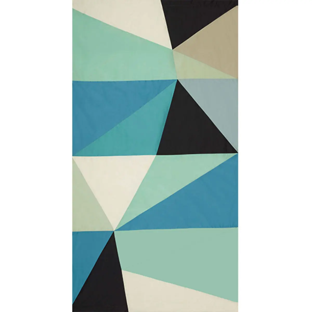 CUBIST SILK PANEL_ PEACOCK