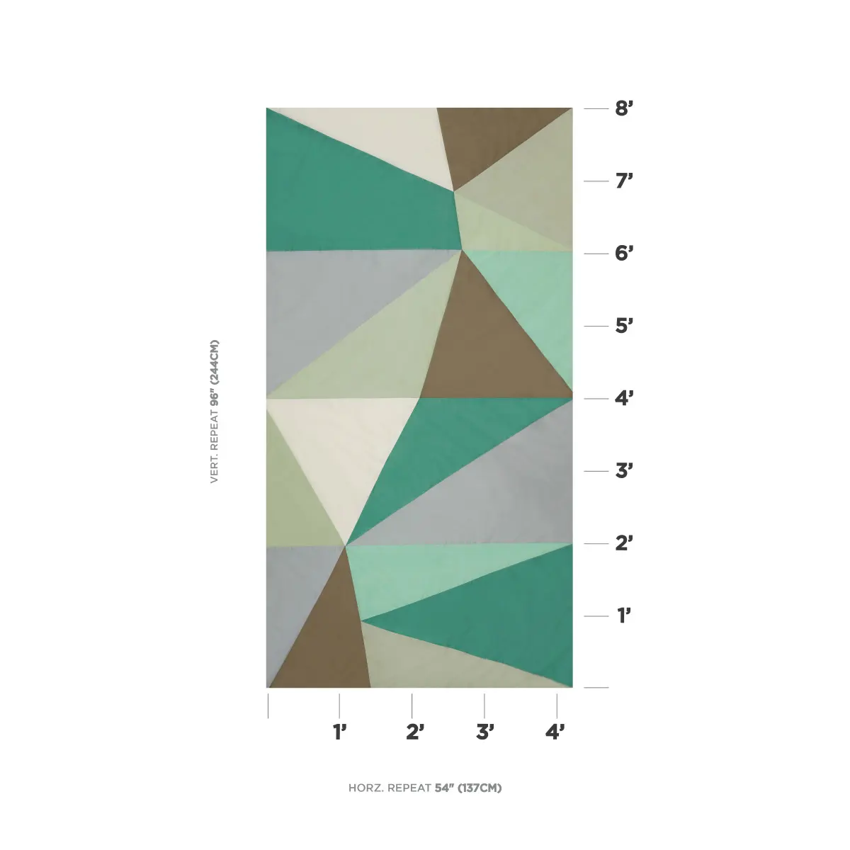 CUBIST SILK PANEL_ CELADON