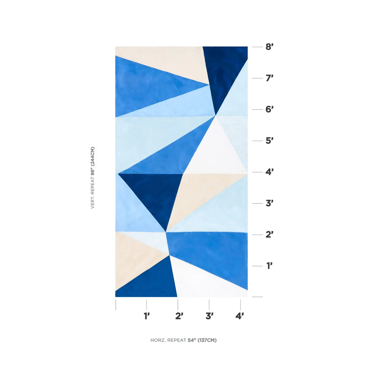 CUBIST SILK PANEL_ BLUE