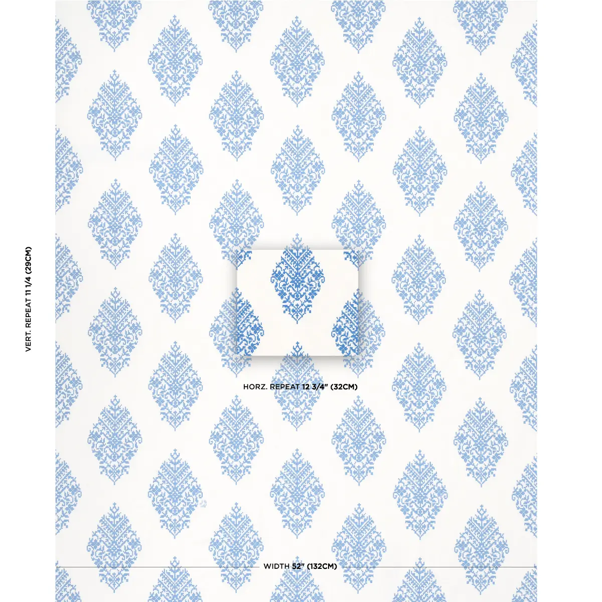 ZINDA EMBROIDERY_ BLUE ON IVORY