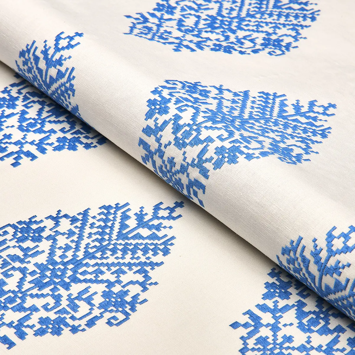 ZINDA EMBROIDERY_ BLUE ON IVORY