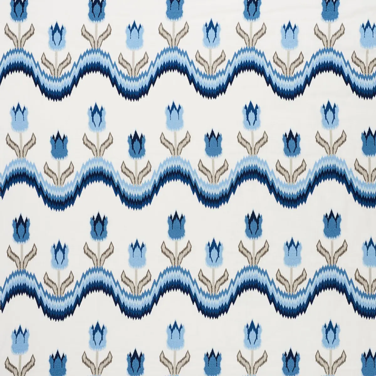 TULIP FLAMESTITCH EMBROIDERY_ BLUE