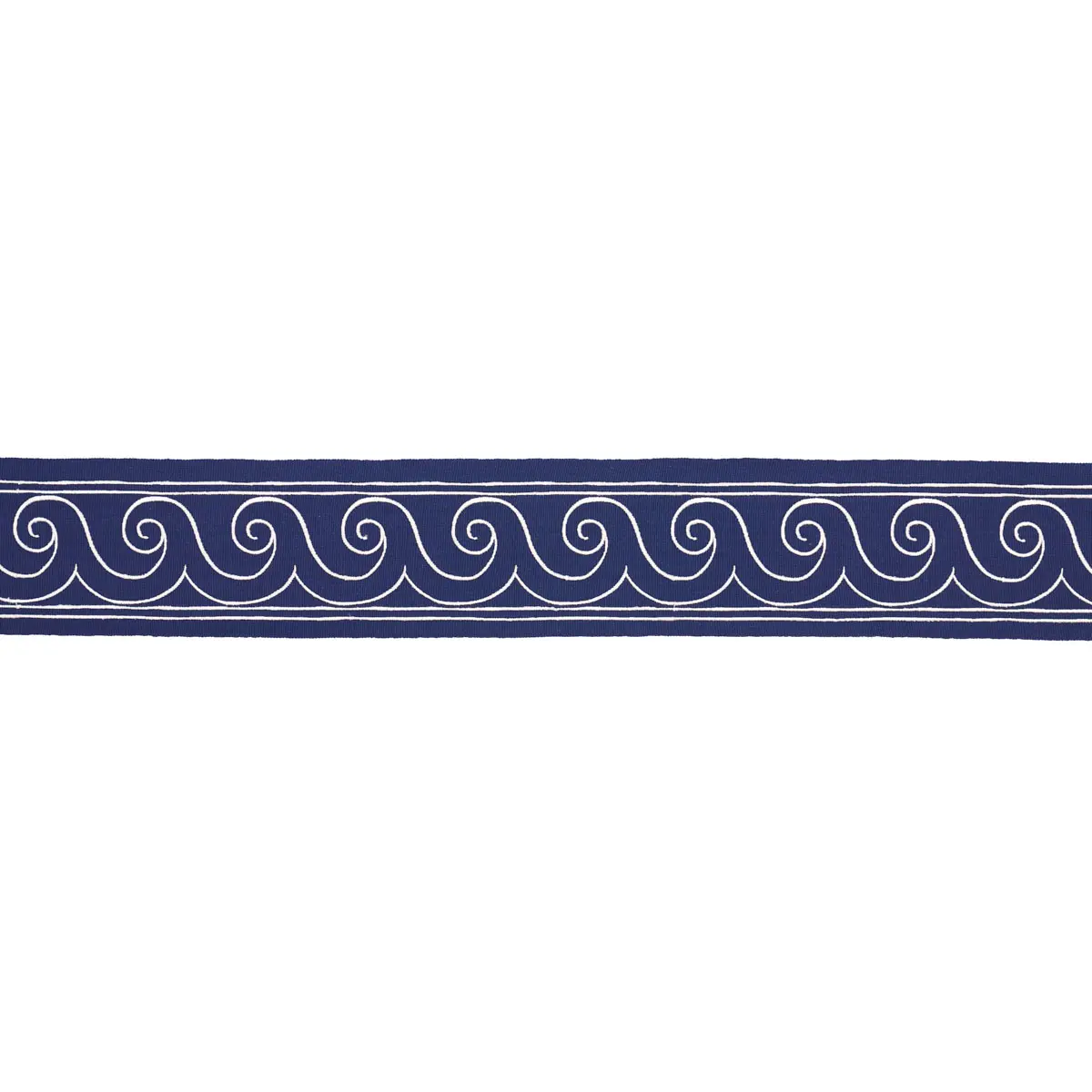 GREEK WAVES TRIM_ WHITE ON NAVY