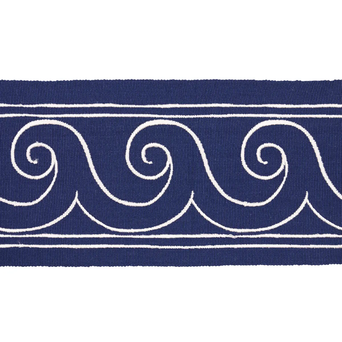 GREEK WAVES TRIM_ WHITE ON NAVY