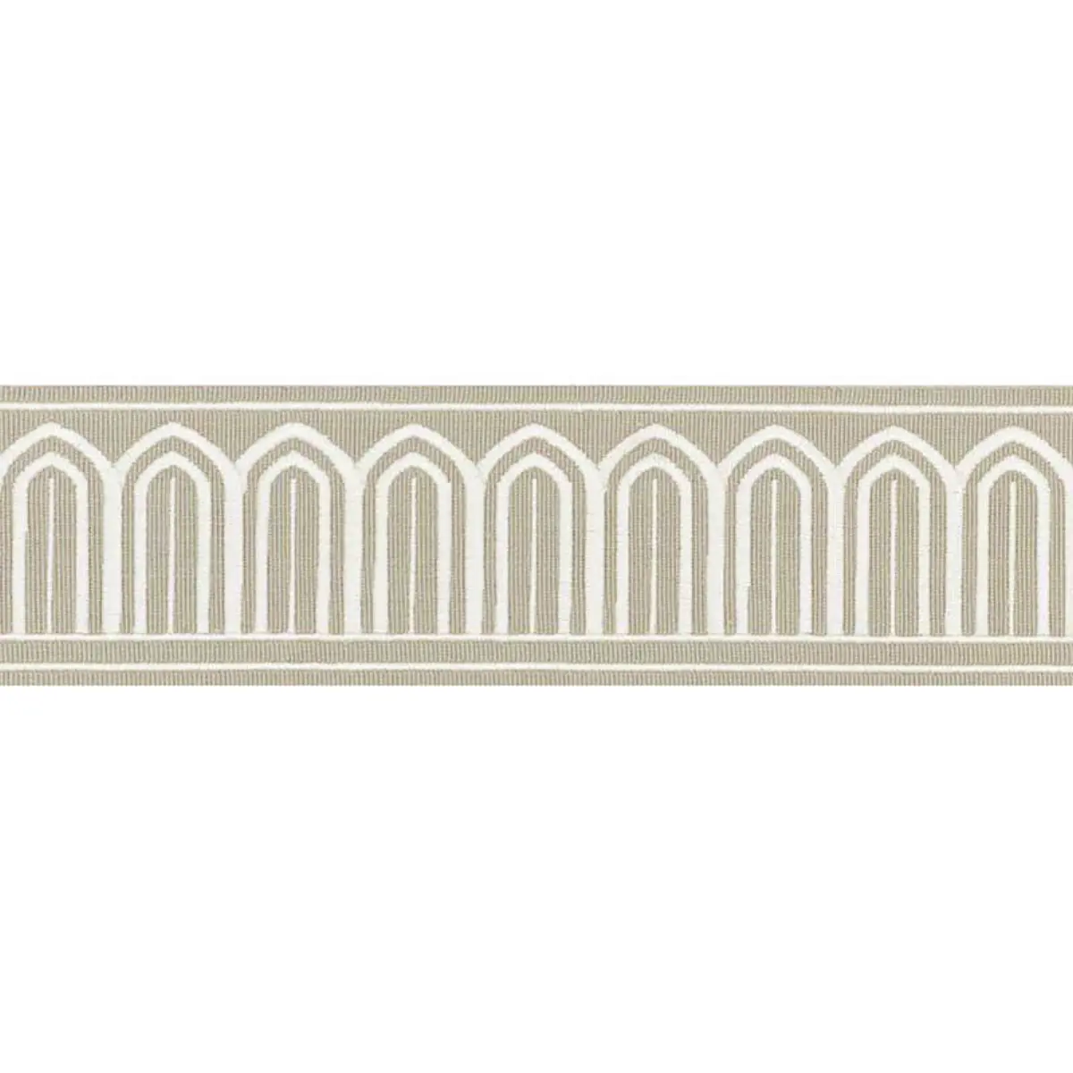 ARCHES EMBROIDERED TAPE MEDIUM_ TAUPE