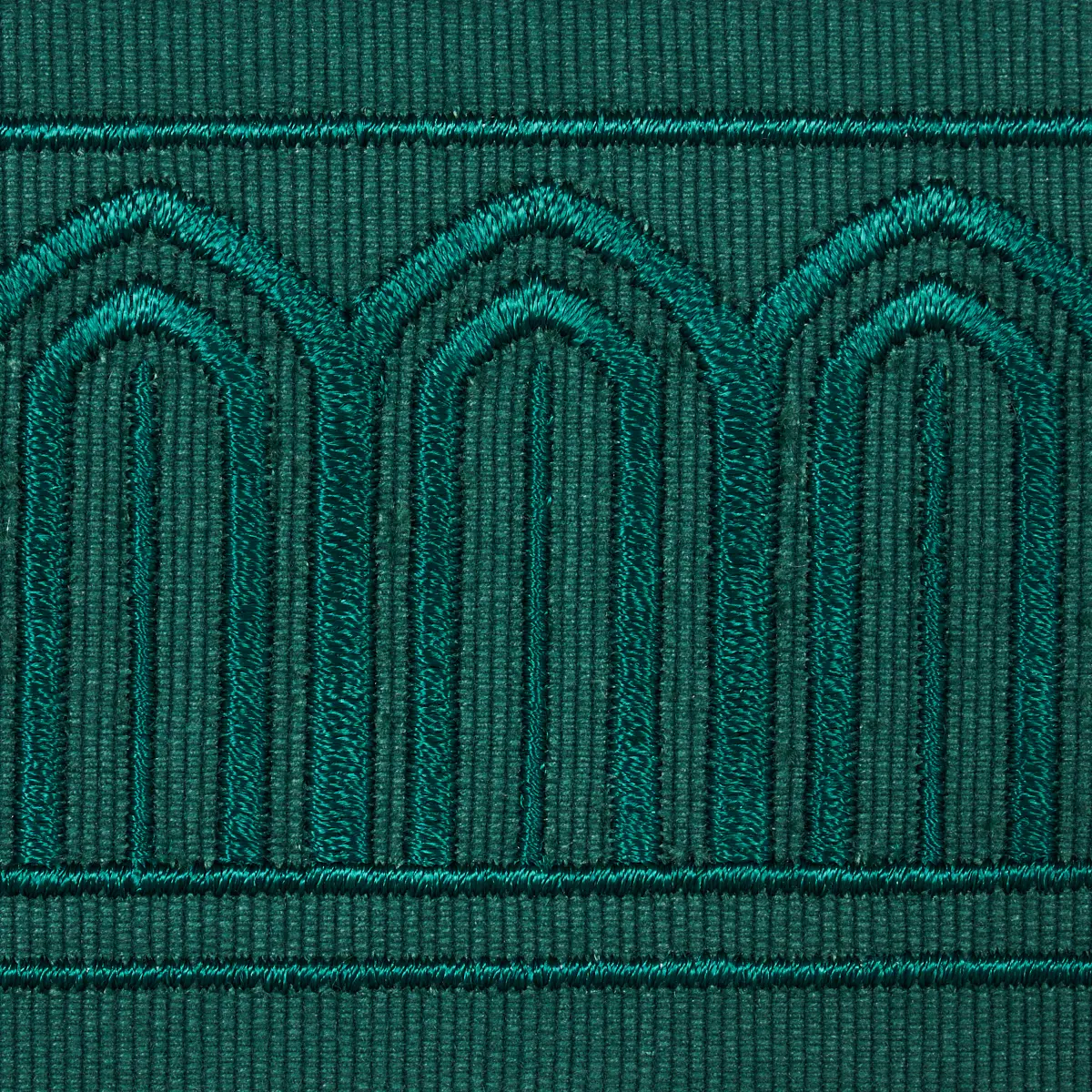 ARCHES EMBROIDERED TAPE MEDIUM_ EMERALD