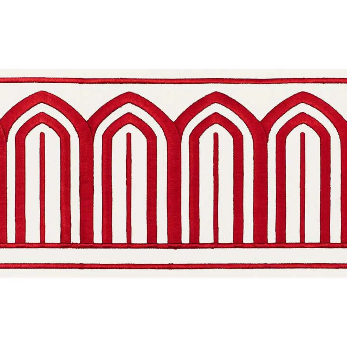 ARCHES EMBROIDERED TAPE WIDE_ RED