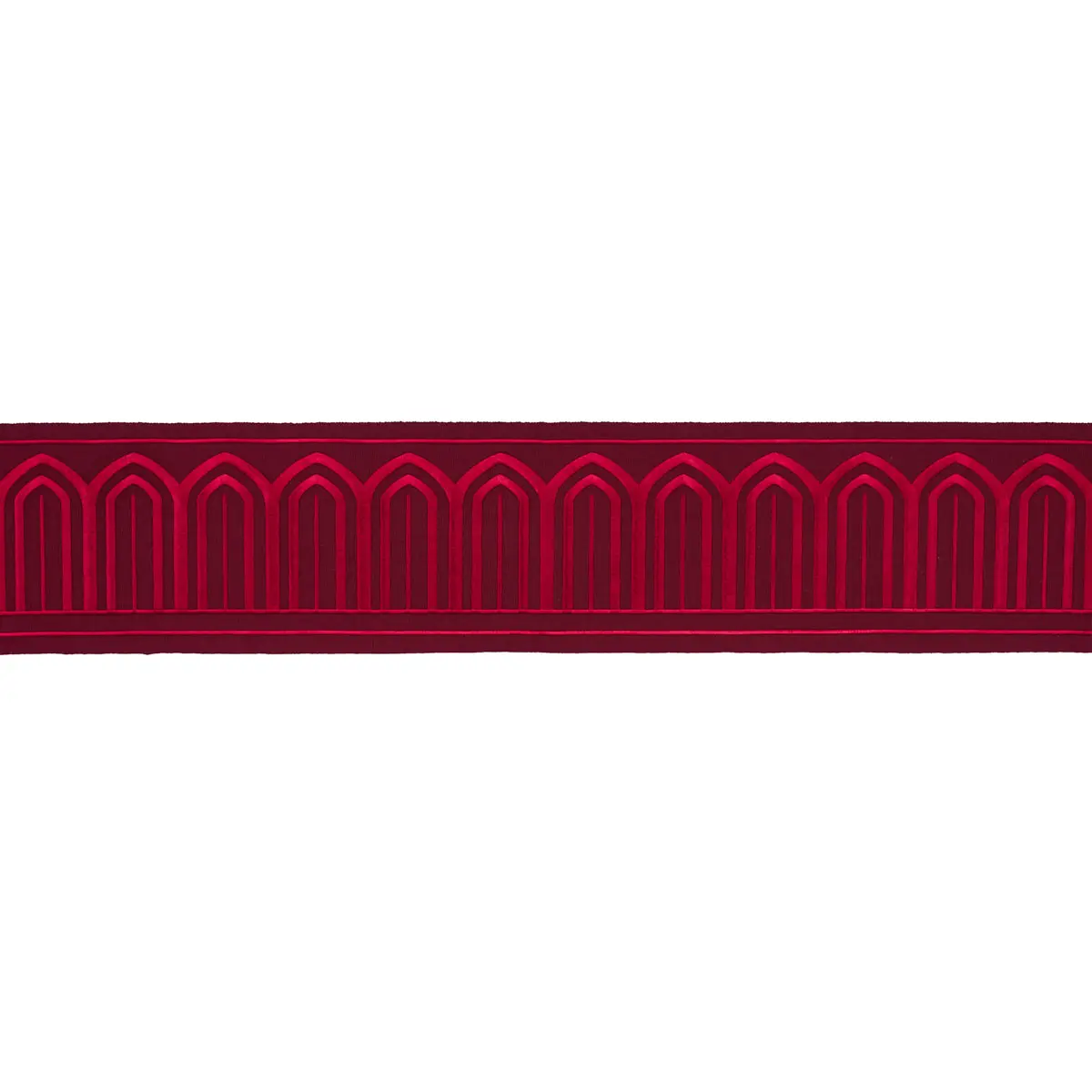 ARCHES EMBROIDERED TAPE WIDE_ RED