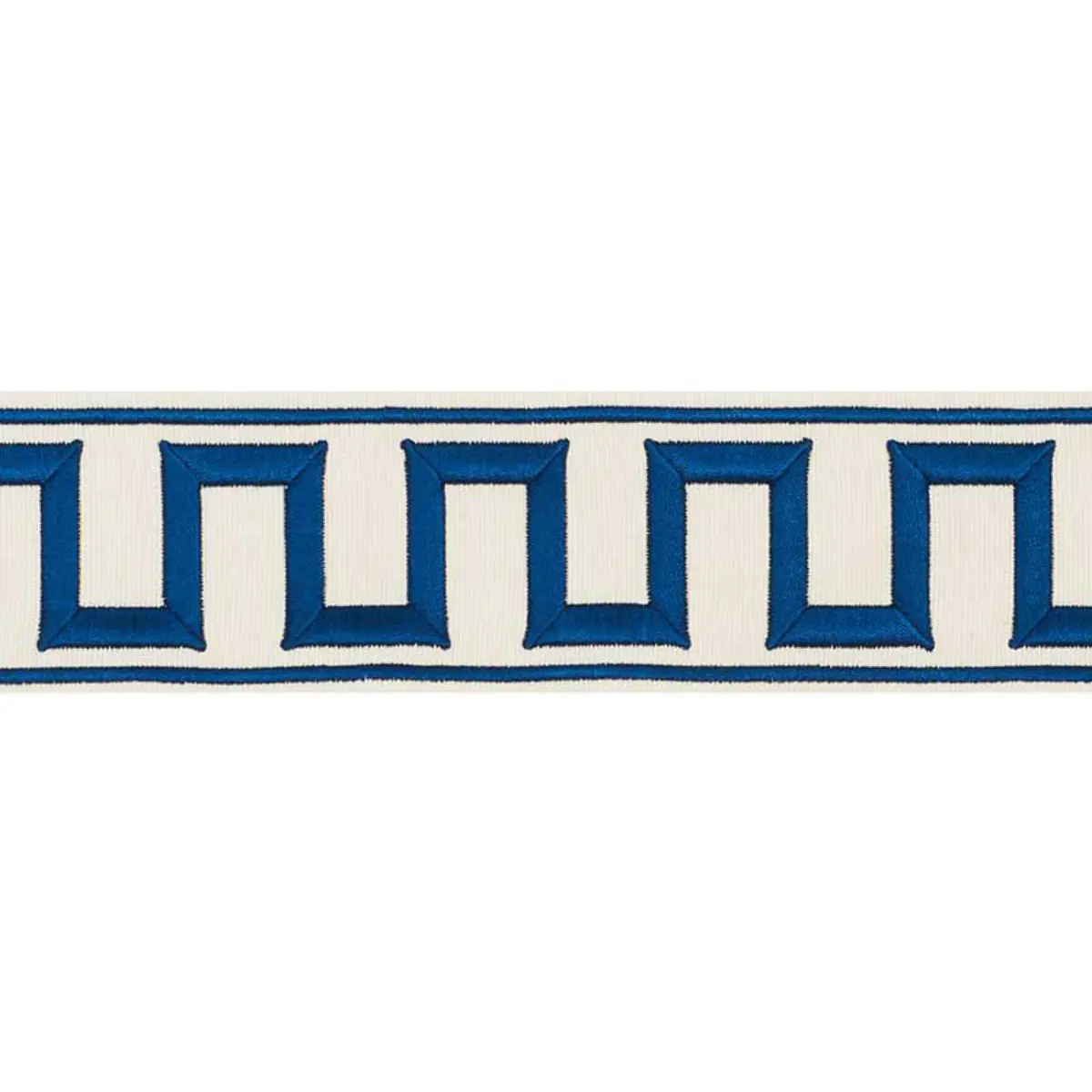 GREEK KEY EMBROIDERED TAPE_ BLUE