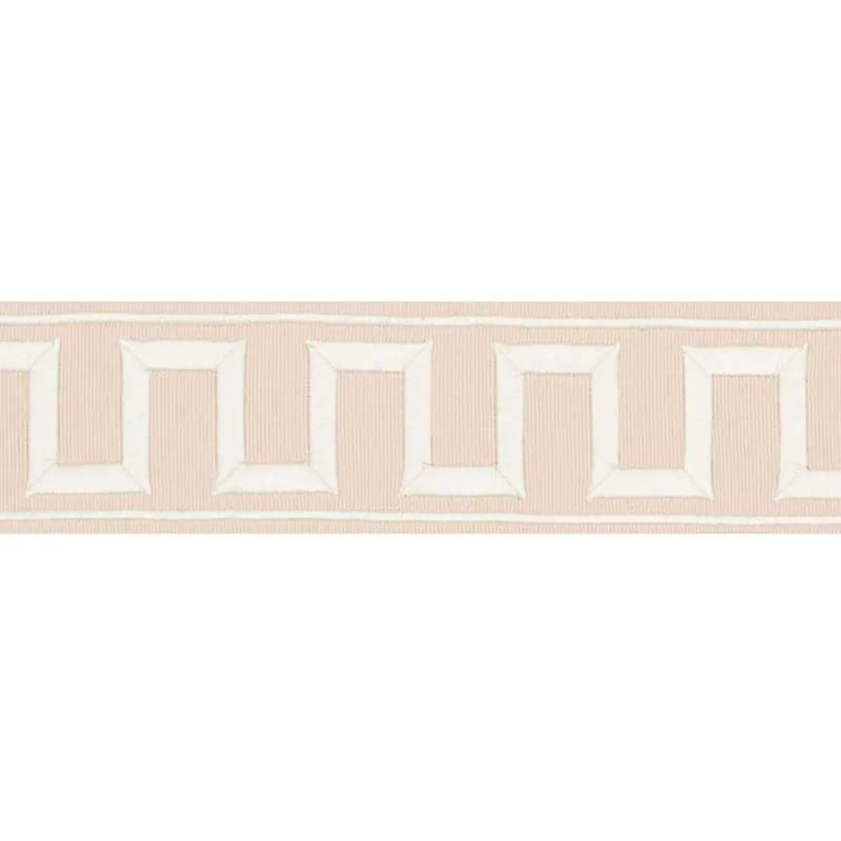 GREEK KEY EMBROIDERED TAPE_ BLUSH