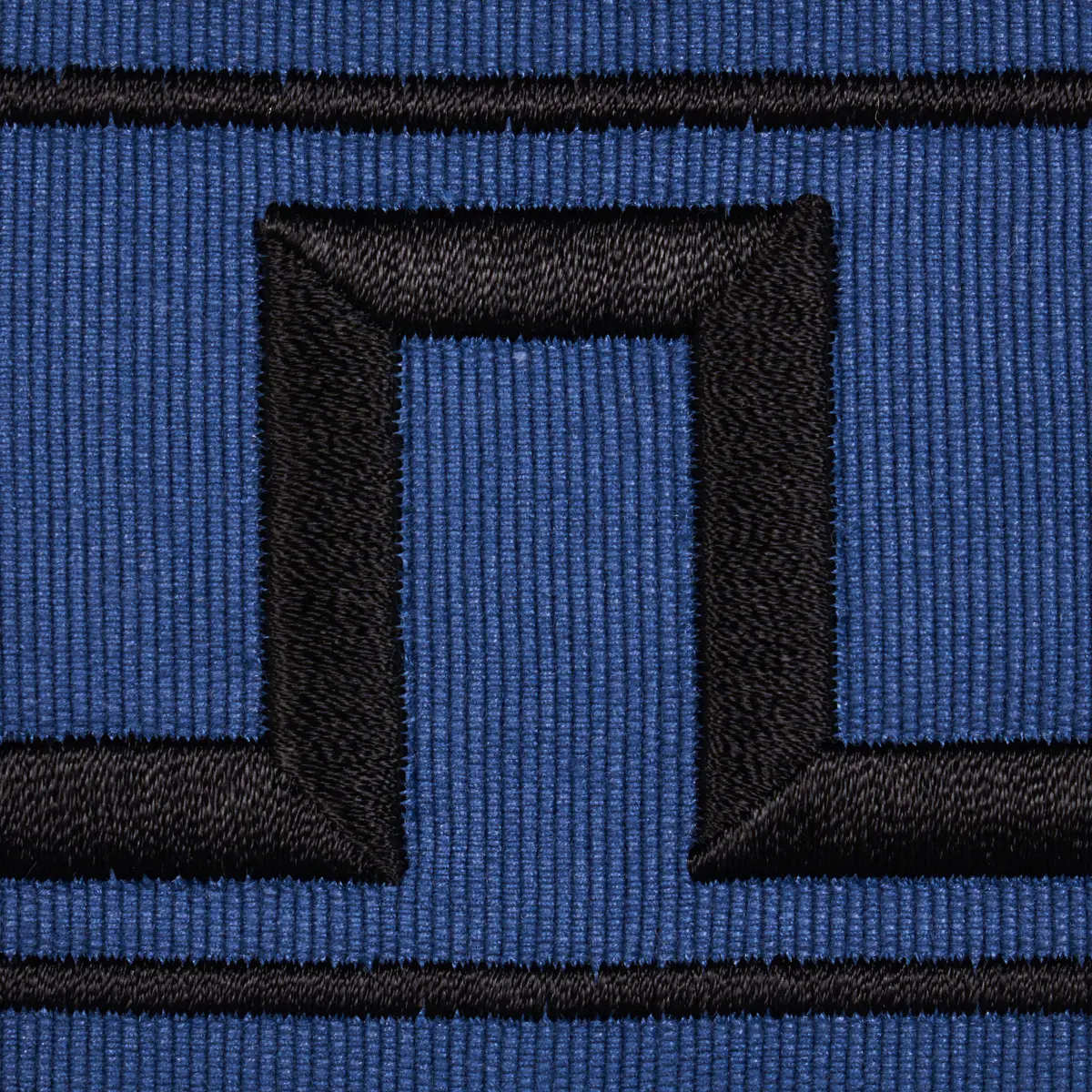 GREEK KEY EMBROIDERED TAPE_ BLACK ON NAVY