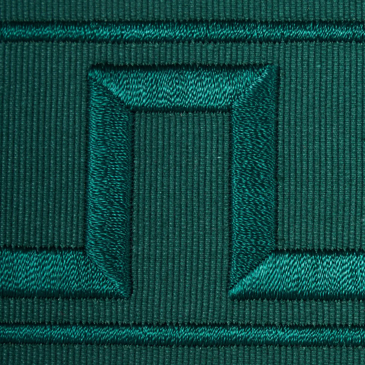 GREEK KEY EMBROIDERED TAPE_ EMERALD