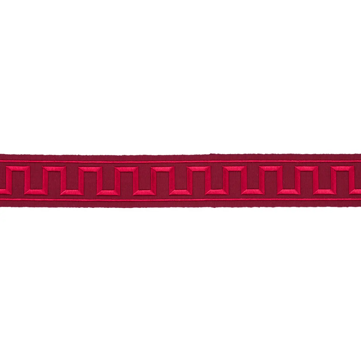 GREEK KEY EMBROIDERED TAPE_ BURGUNDY