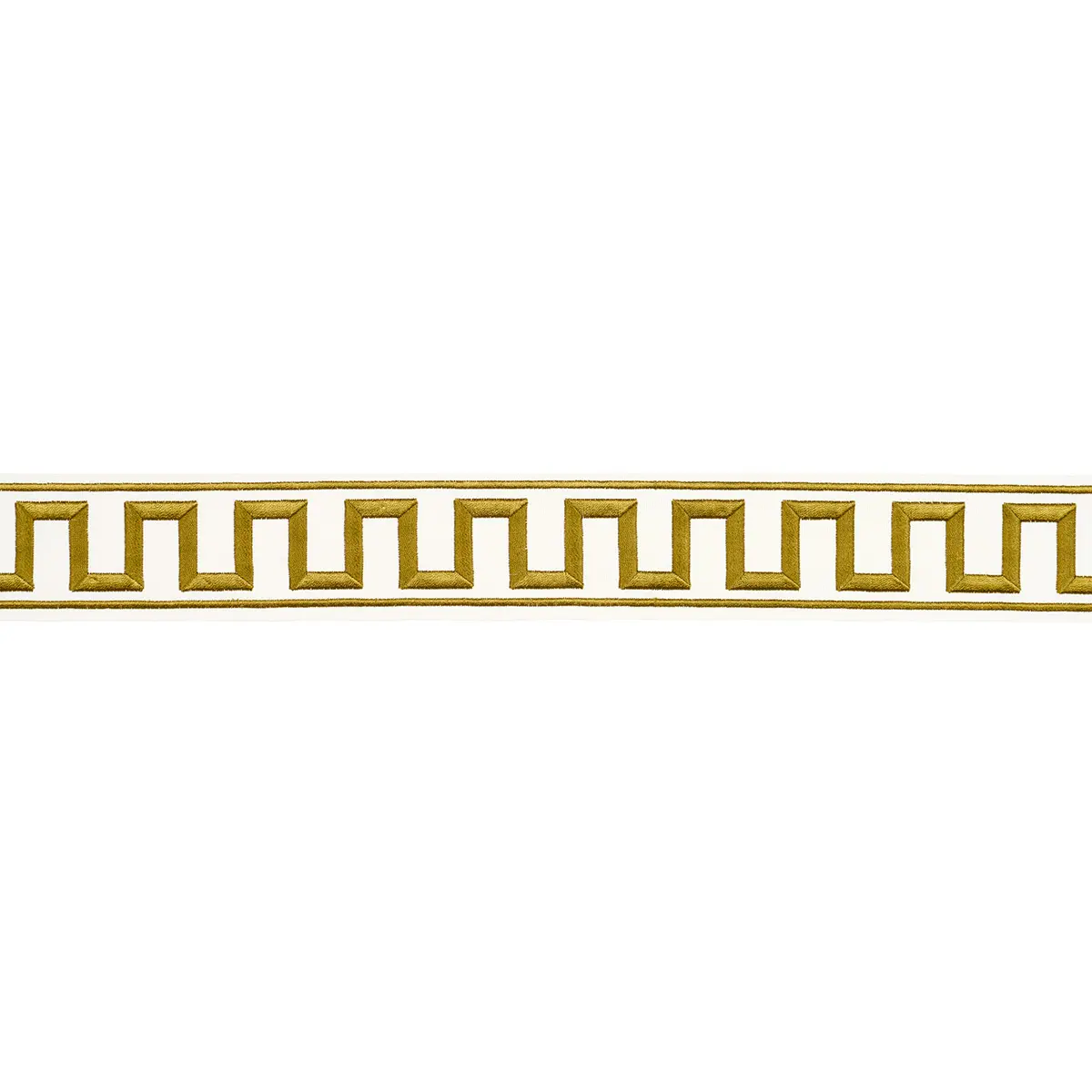GREEK KEY EMBROIDERED TAPE_ GOLD