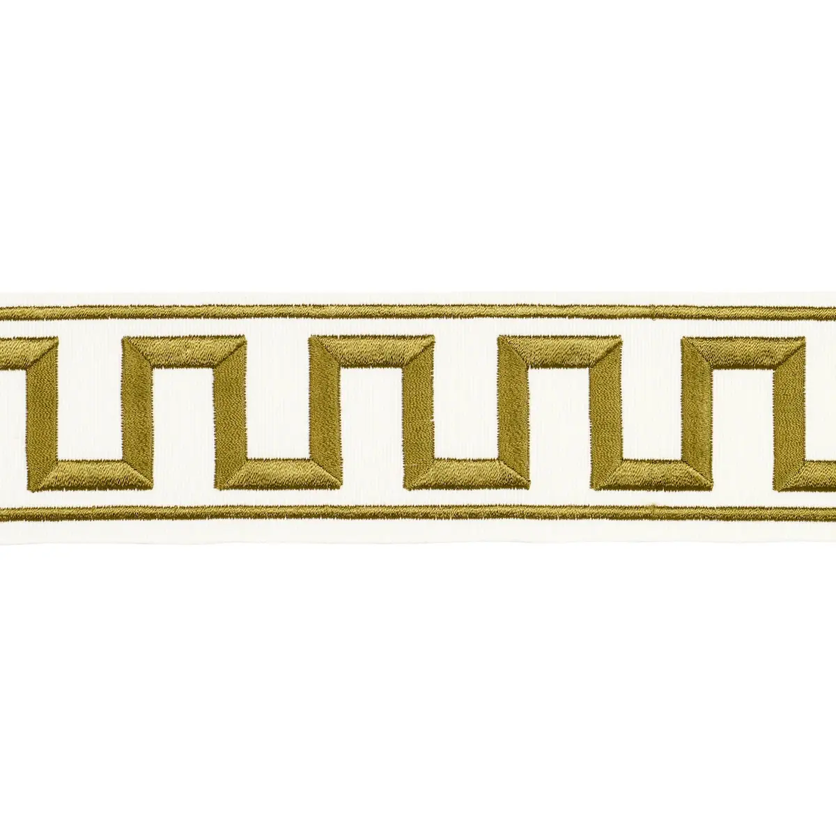 GREEK KEY EMBROIDERED TAPE_ GOLD