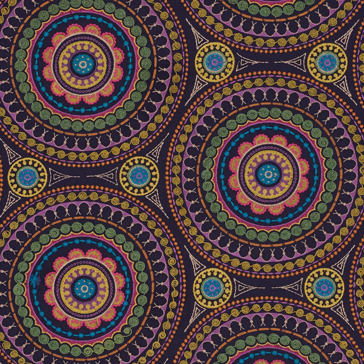 IDRIS EMBROIDERY_ NAVY & MULTI