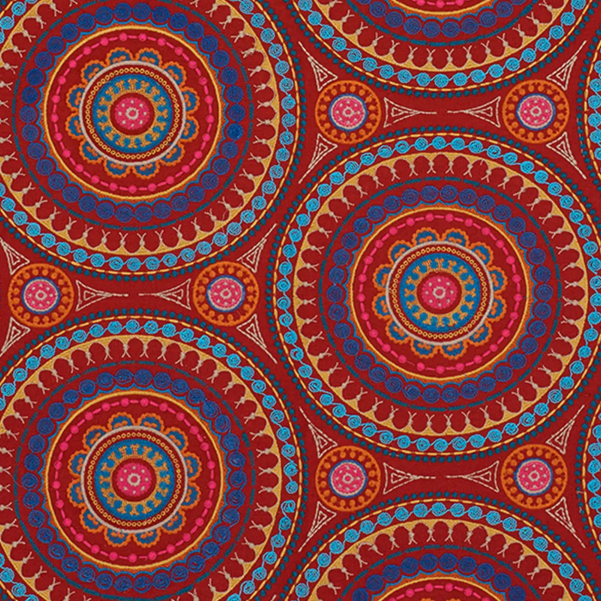 IDRIS EMBROIDERY_ RED & MULTI