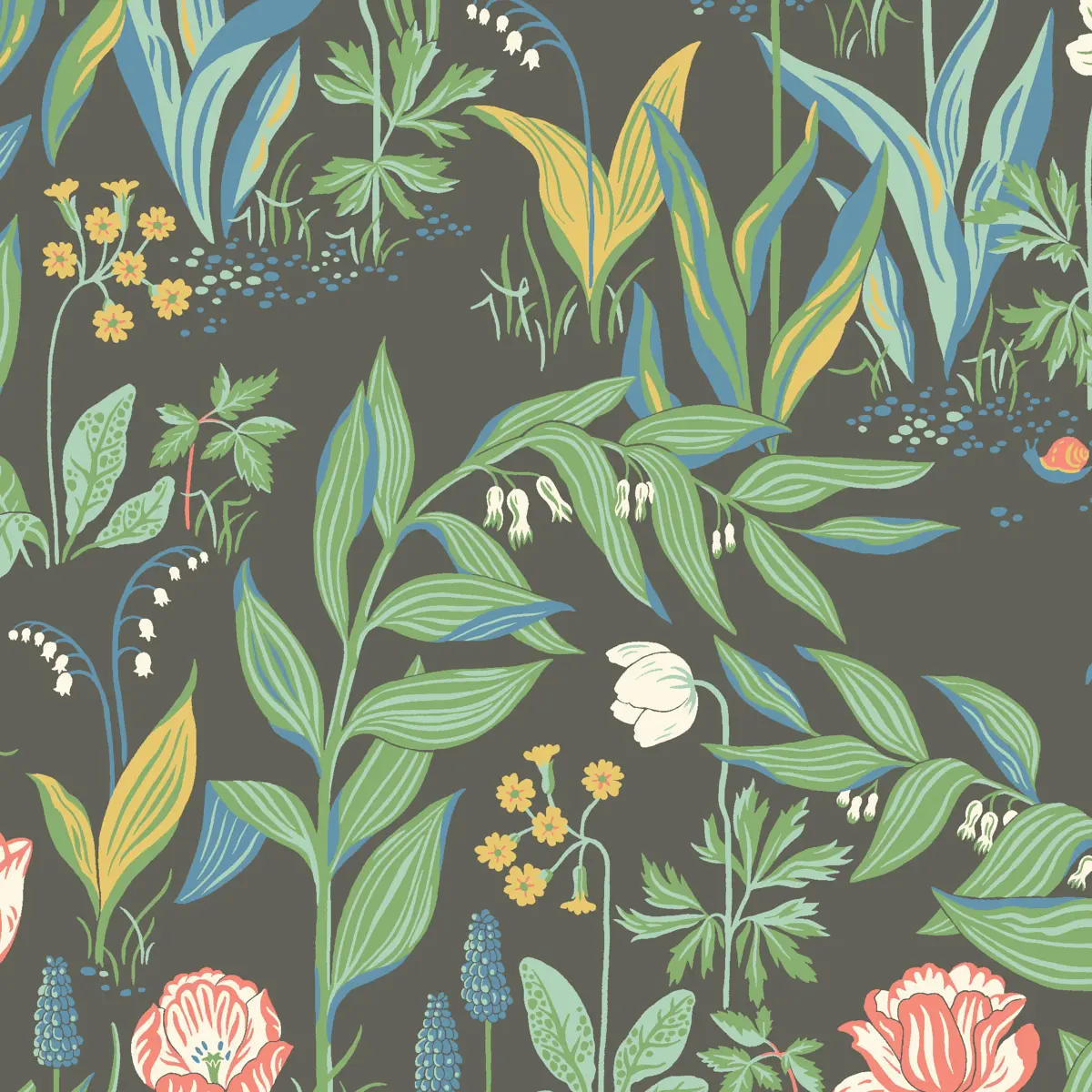 SPRING GARDEN_ CHARCOAL MULTI