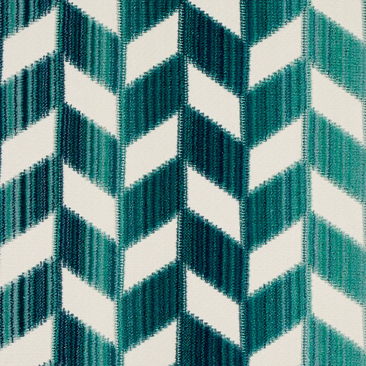 CHEVRON STRIÉ VELVET_ PEACOCK