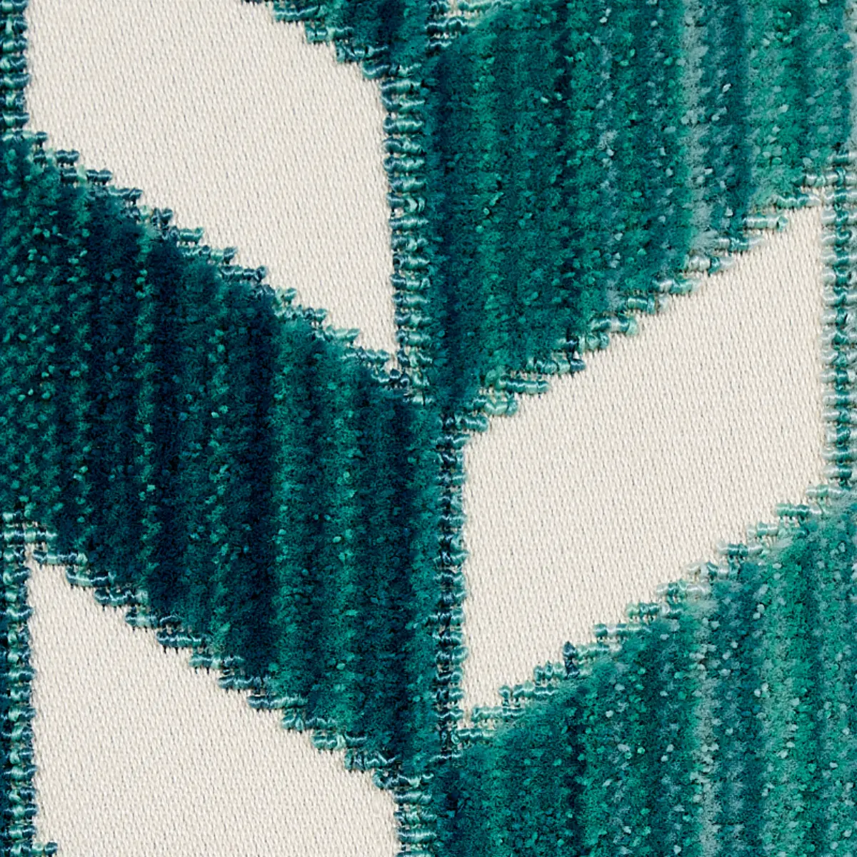 CHEVRON STRIÉ VELVET_ PEACOCK