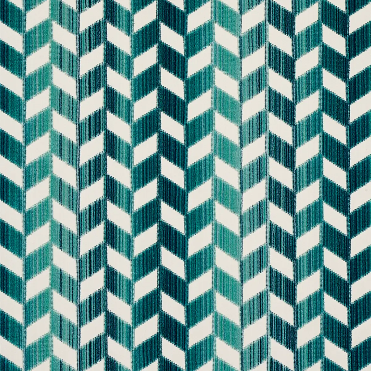 CHEVRON STRIÉ VELVET_ PEACOCK
