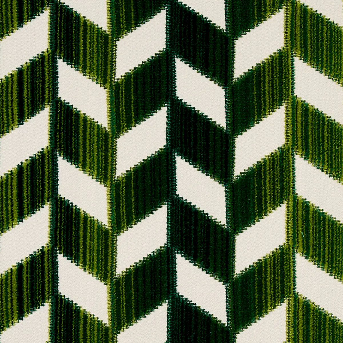CHEVRON STRIÉ VELVET_ EMERALD