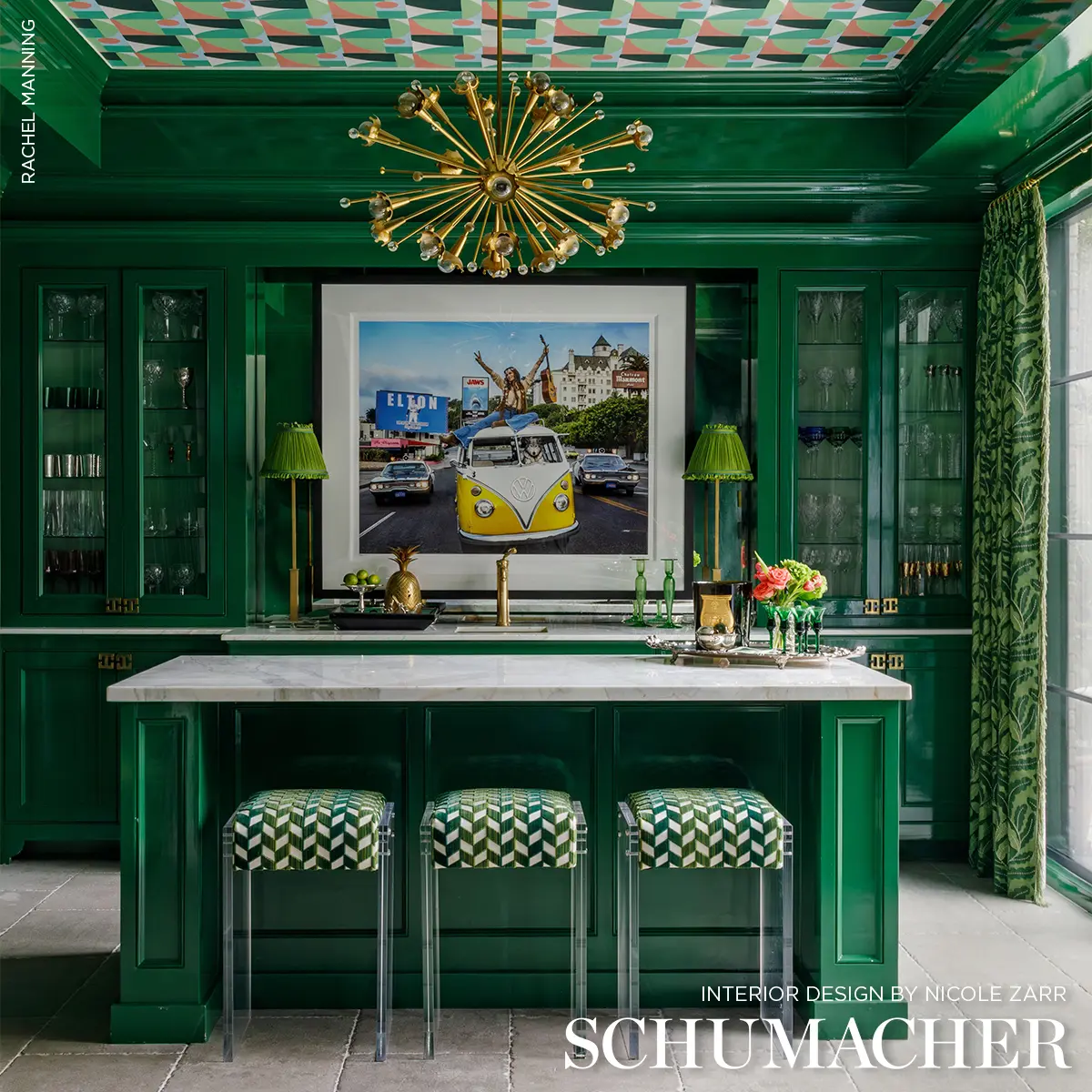 CHEVRON STRIÉ VELVET_ EMERALD