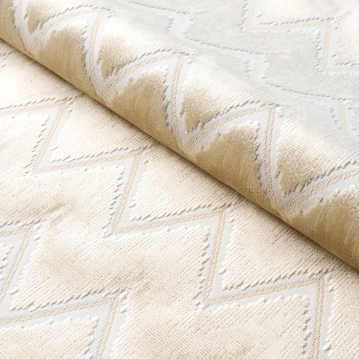 CHEVRON VELVET_ CHAMPAGNE