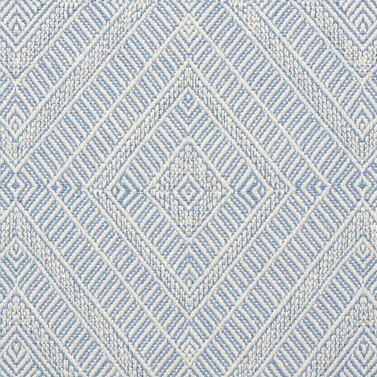 GEOMETRIC WEAVE INDOOR/OUTDOOR_ CHAMBRAY