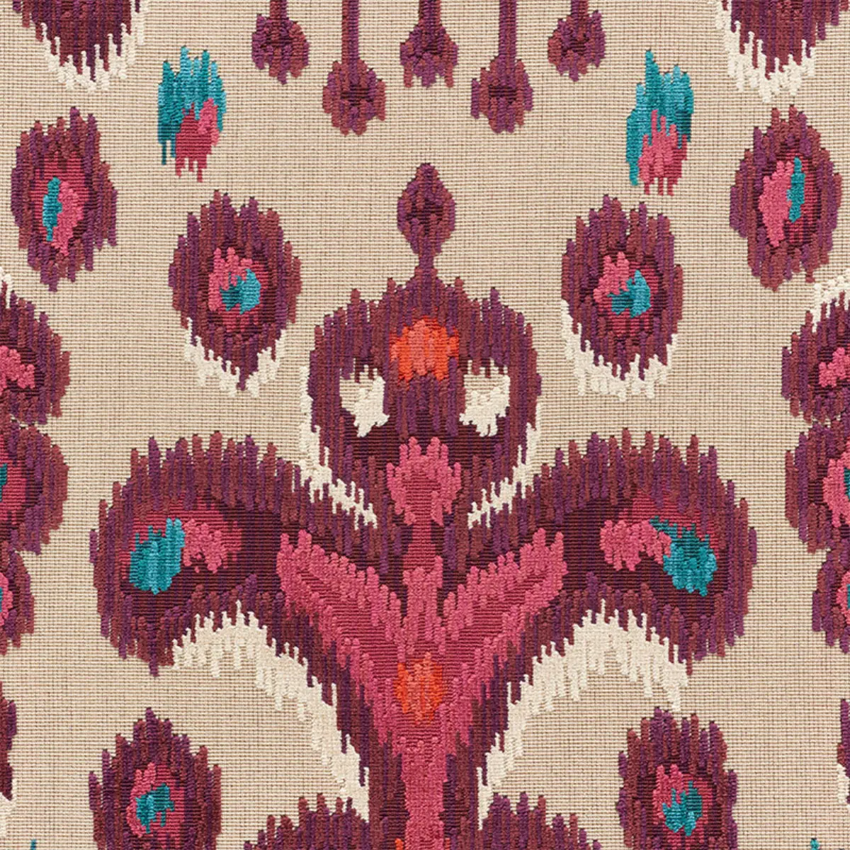 TABRIZ IKAT VELVET_ AUBERGINE