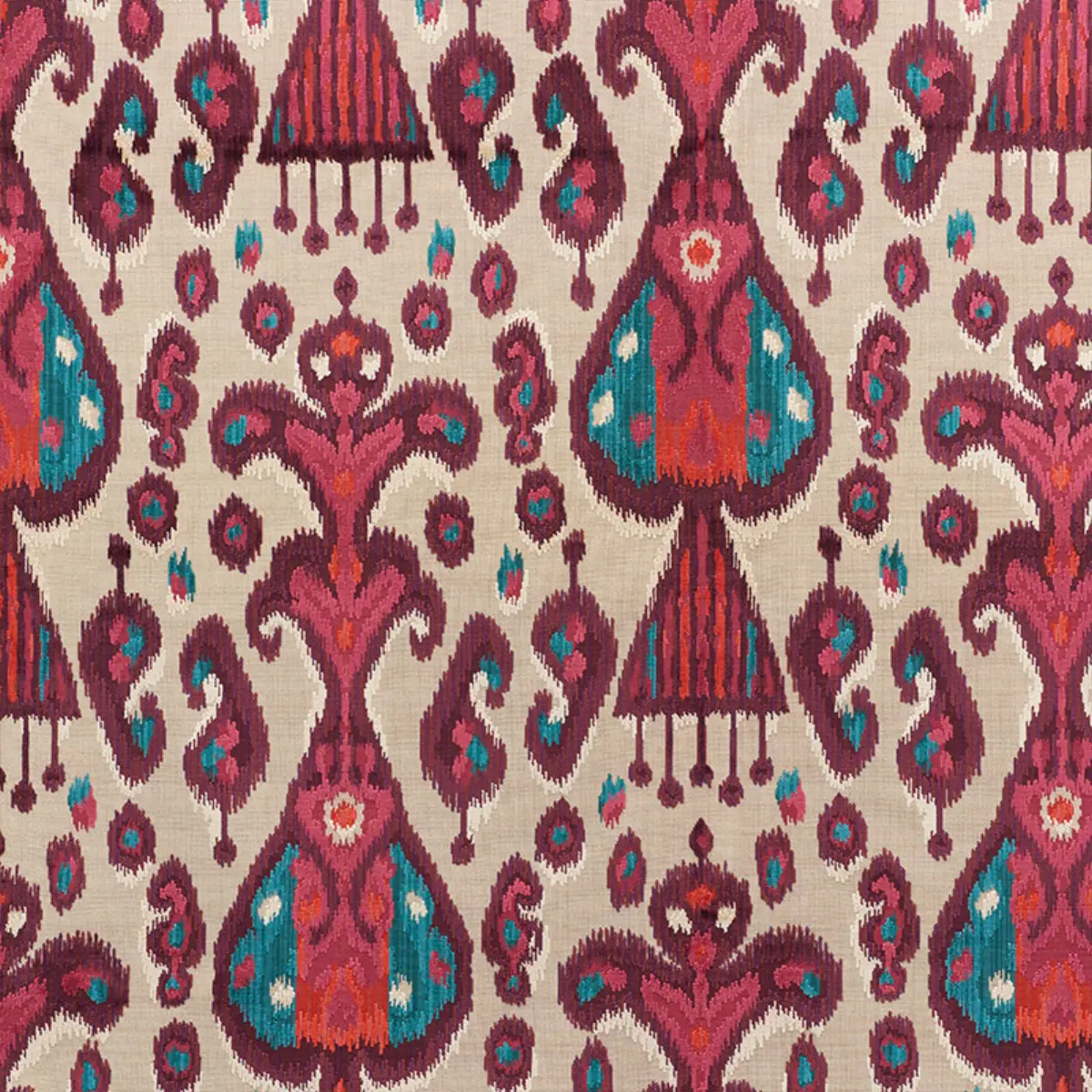 TABRIZ IKAT VELVET_ AUBERGINE