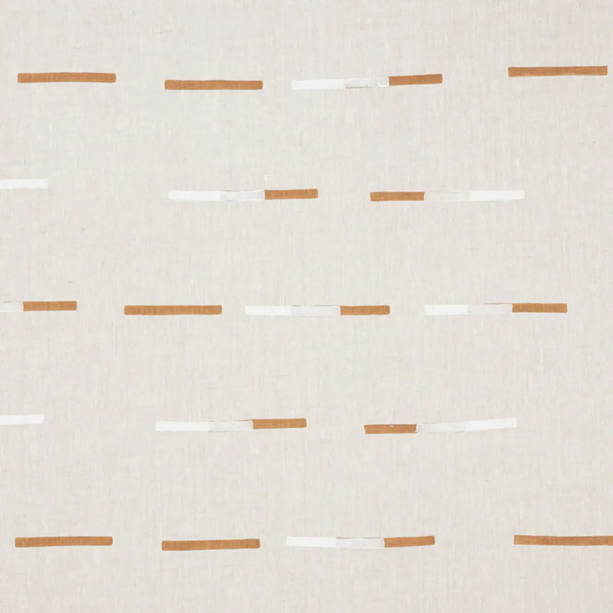 OVERLAPPING DASHES HAND-BLOCK PRINT_ BROWN & WHITE