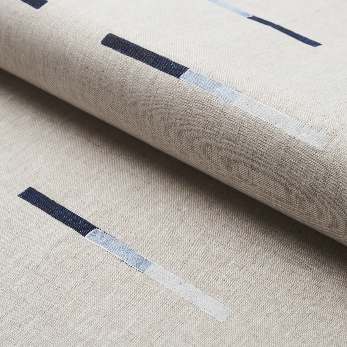 OVERLAPPING DASHES HAND-BLOCK PRINT_ NAVY