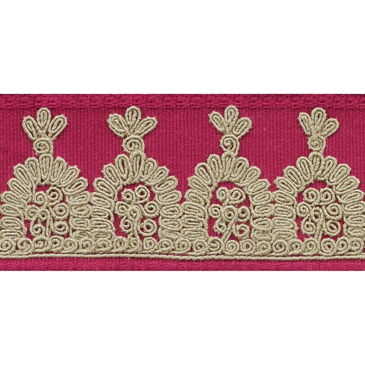 Noelia Embroidered Tape_ GARNET