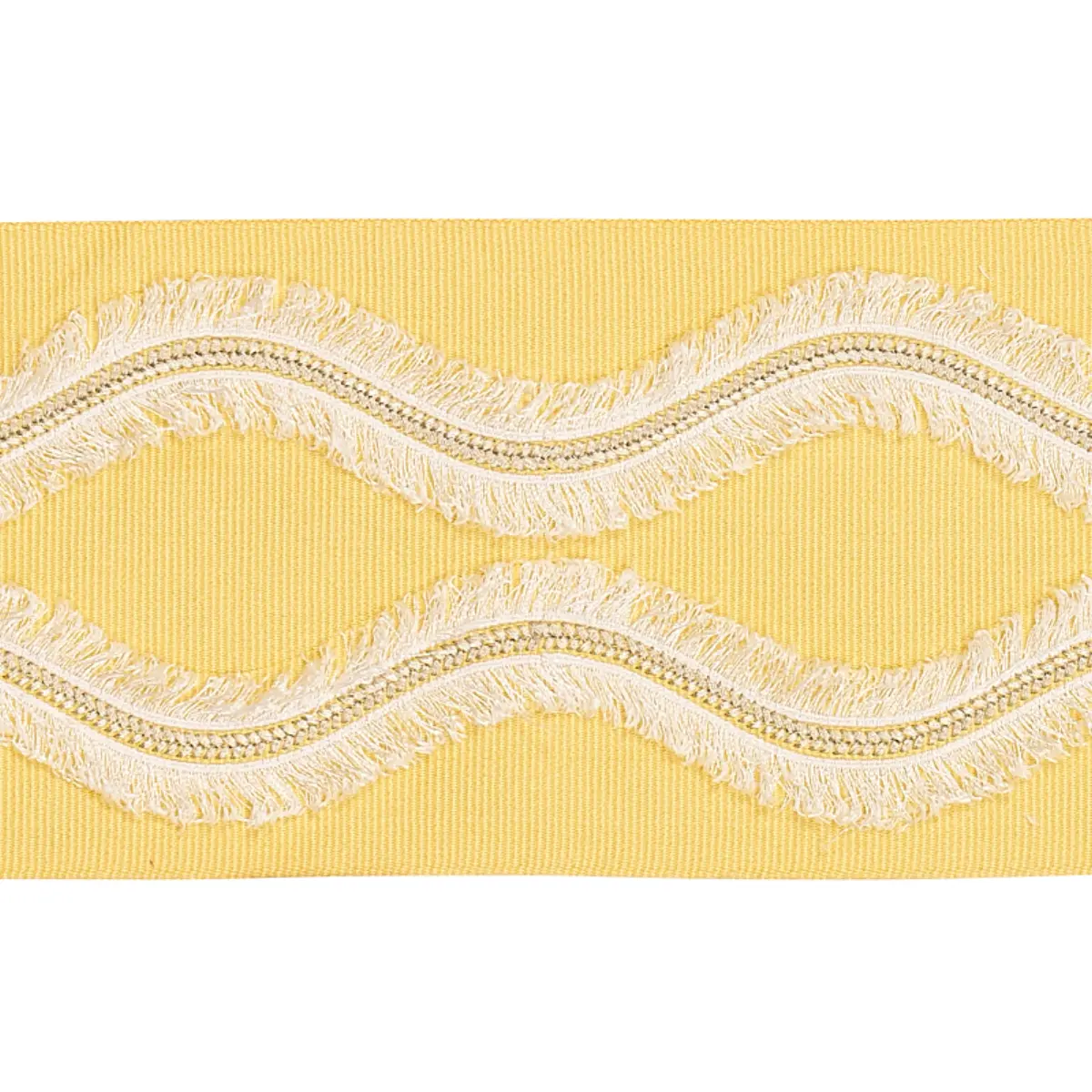 OGEE EMBROIDERED TAPE_ YELLOW