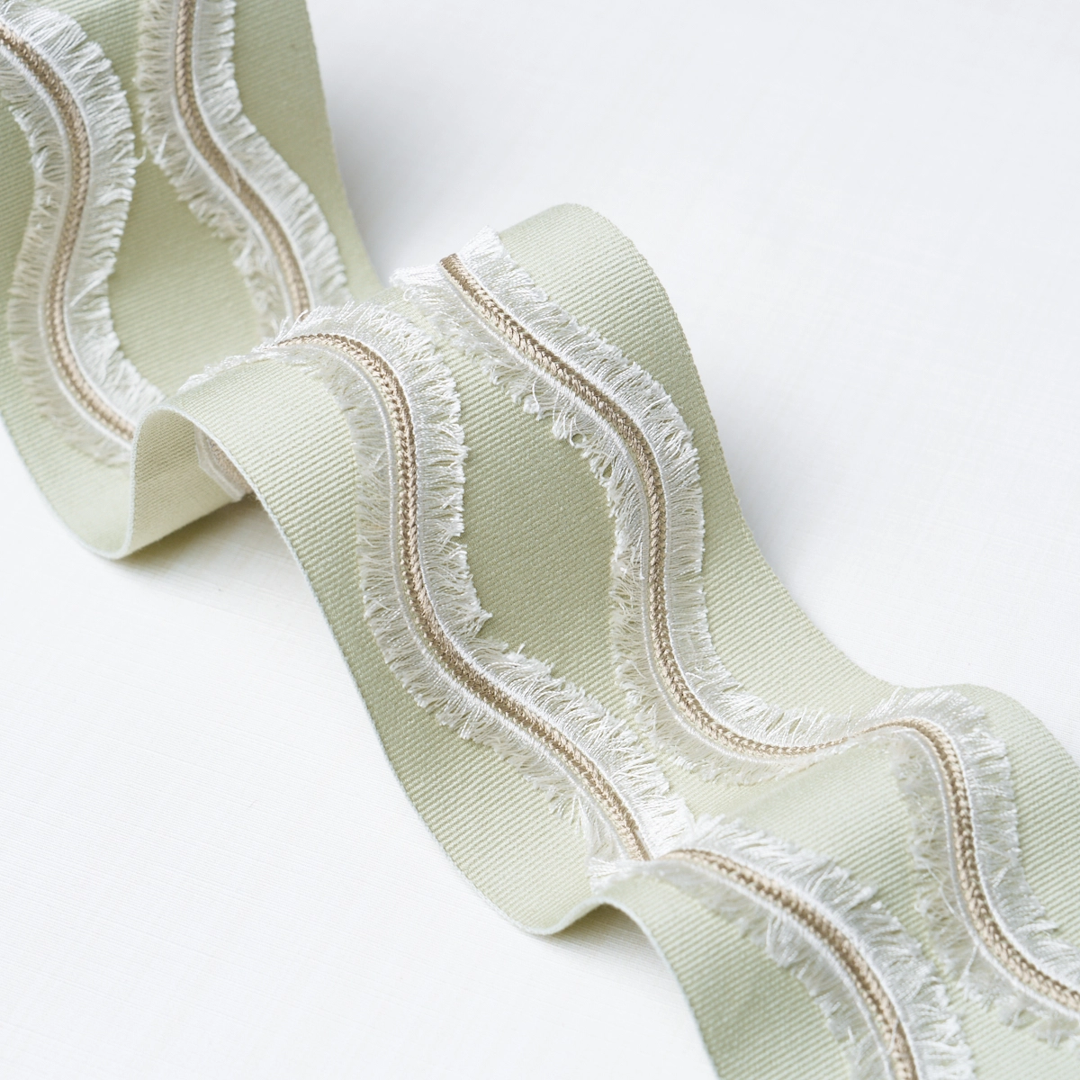 OGEE EMBROIDERED TAPE_ SEAGLASS