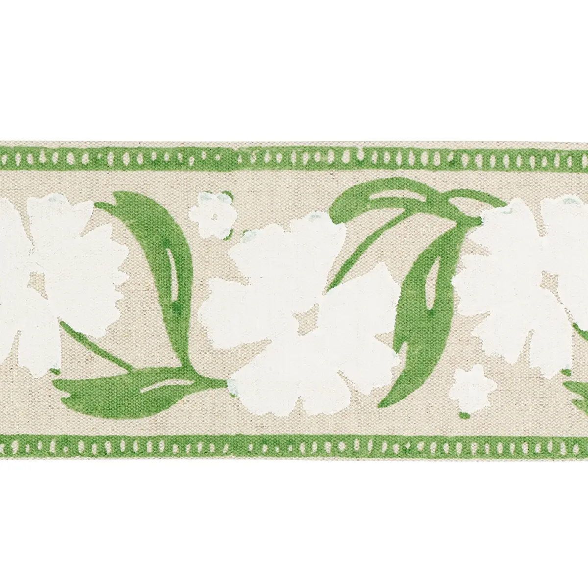 ADRA HAND BLOCKED TAPE_ IVORY & LEAF
